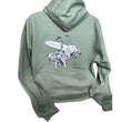 Load image into Gallery viewer, Unisex Military Green American Bull Rider Hoodie