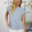 Load image into Gallery viewer, Mineral wash Extended Shoulder Top
