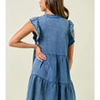 Load image into Gallery viewer, TENCEL RUFFLE TIERED MINI DRESS
