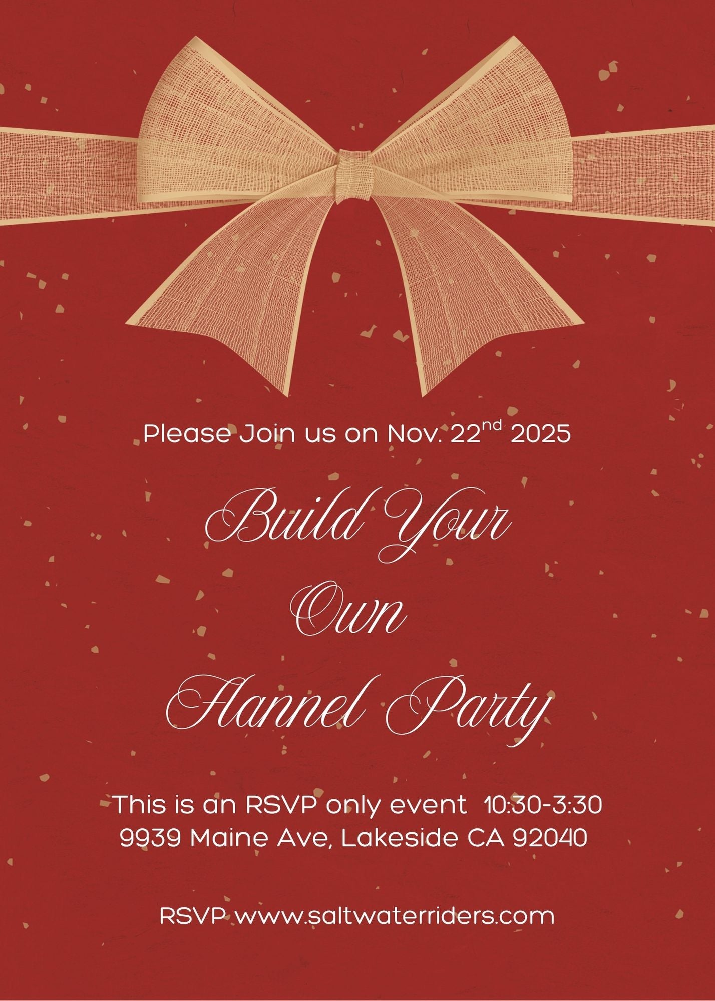 Build Your Own Flannel Party RSVP
