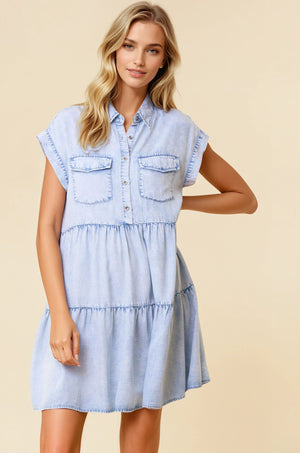 Women's Denim Baby Doll Dress