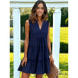 Load image into Gallery viewer, Chic Flat Collard Tiered Shift Dress
