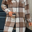 Load image into Gallery viewer, Fur Lined Long flannel Shacket

