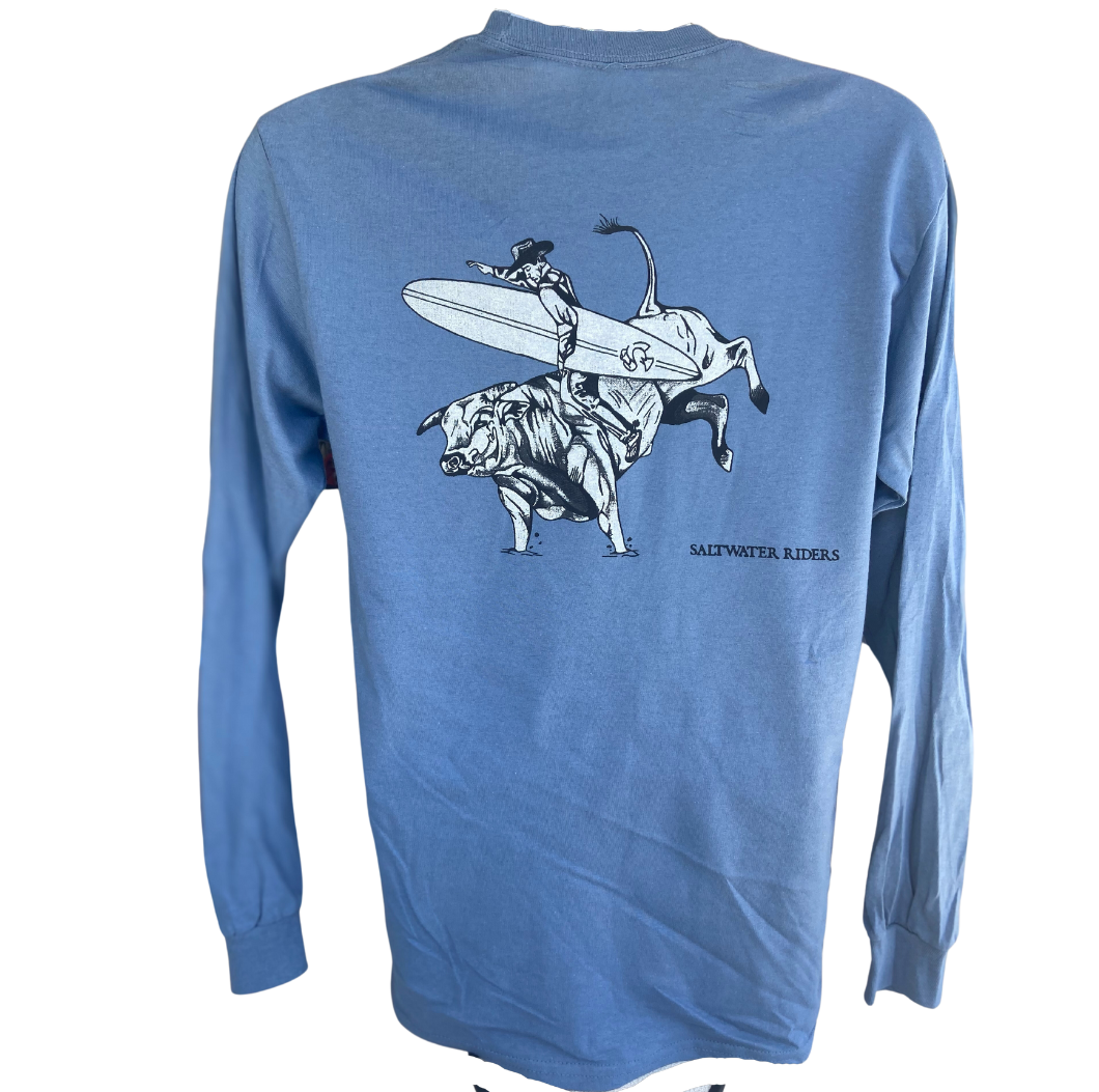 Men's American Bull Rider Long Sleeve T-Shirt – SaltWater Riders