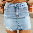 Load image into Gallery viewer, Darn Good Denim Skirt

