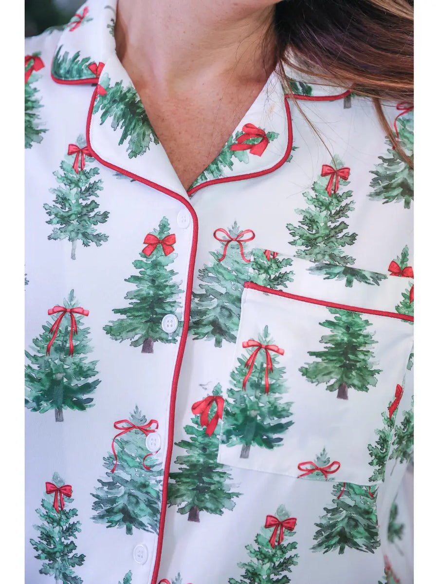 Under The Tree Ruffle Pajama Set