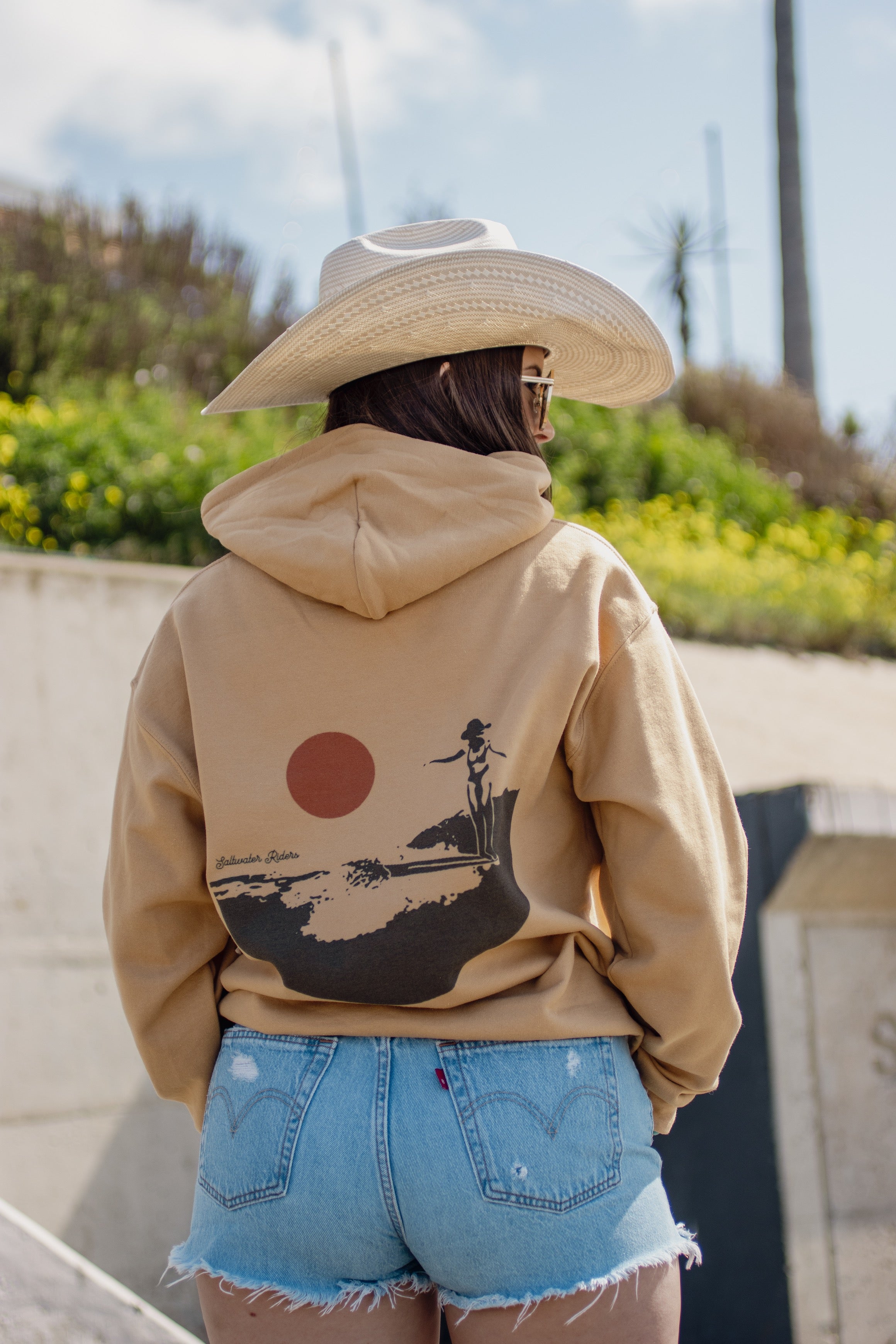 Unisex Old Gold Hang 10 Hoodie