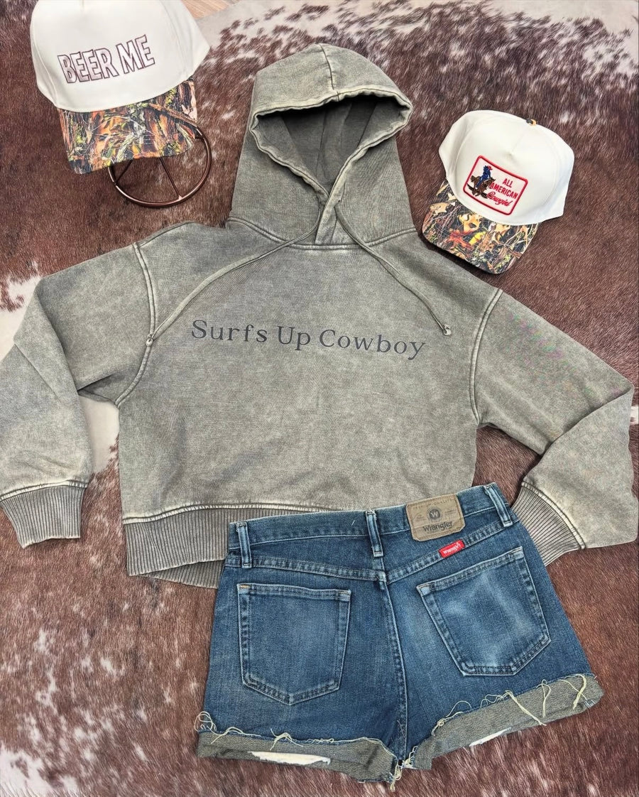 Surfs Up Cowboy Mineral Wash Hoodie