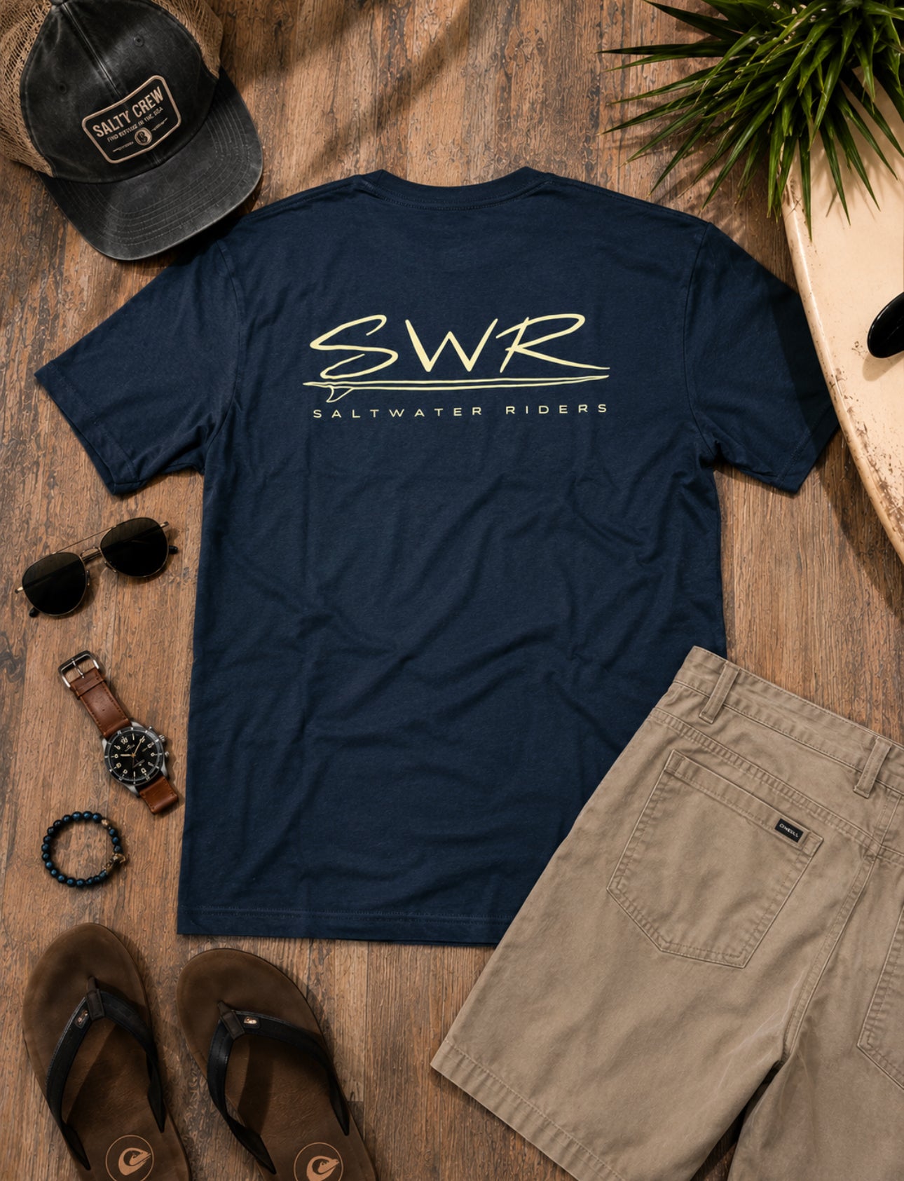 SWR Surfboard Graphic Tee -BLACK