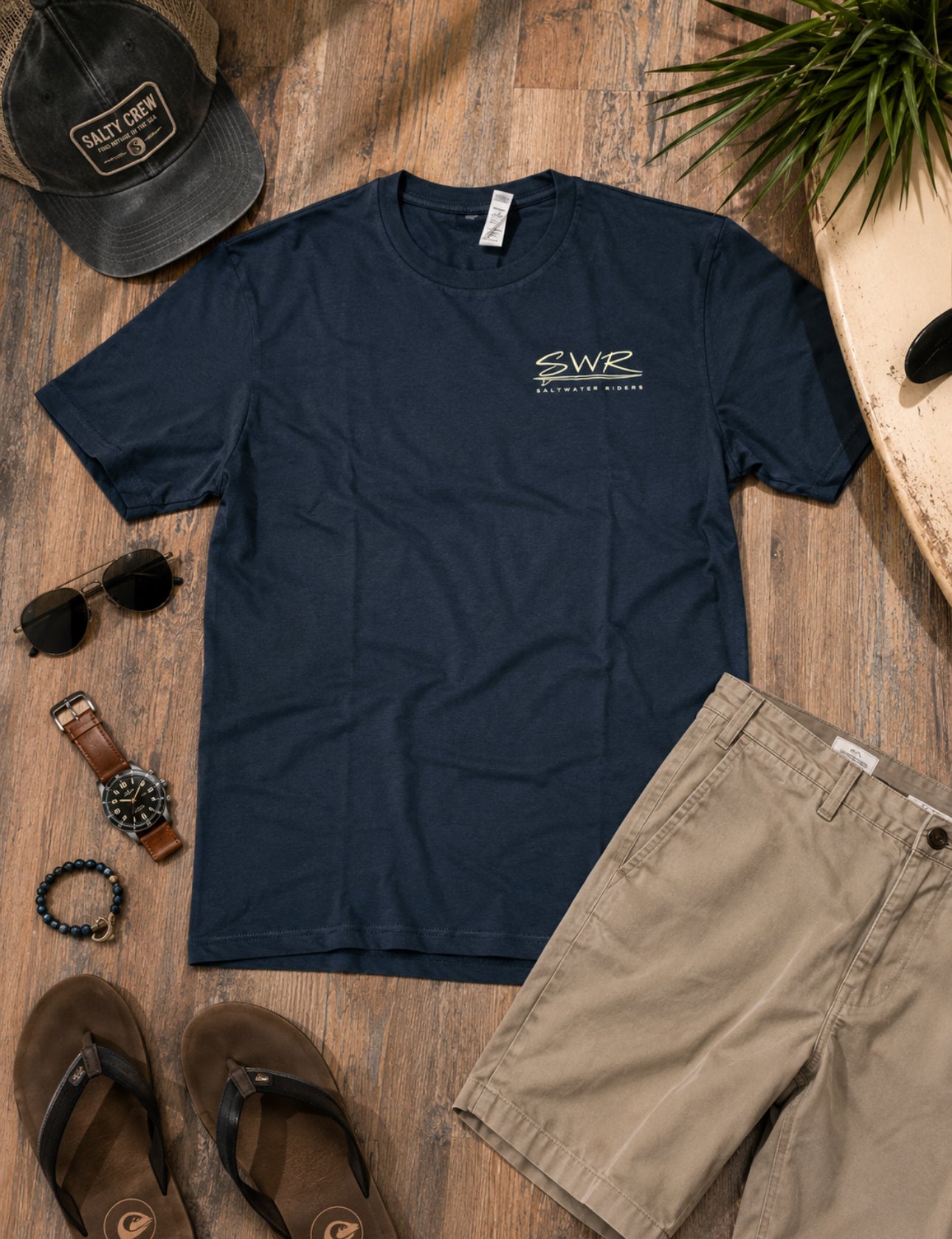 SWR Surfboard Graphic Tee -BLACK