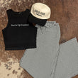 Load image into Gallery viewer, Surfs Up Cowboy Black High Neck Tank
