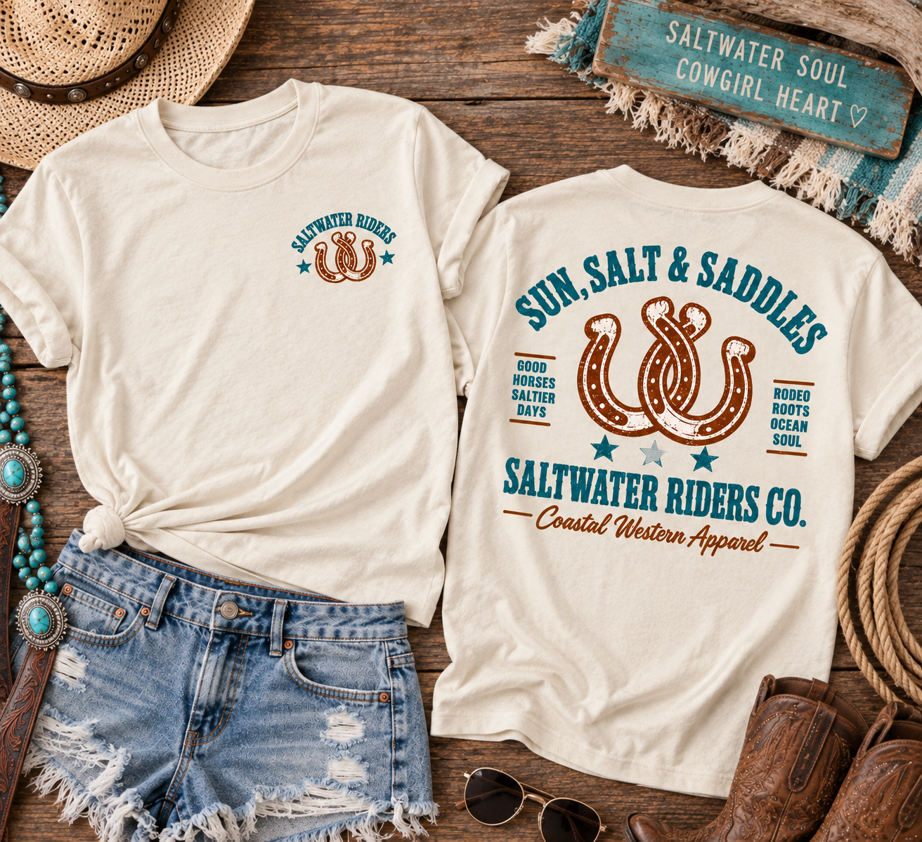 Sun, Salt & Saddles Graphic Tee