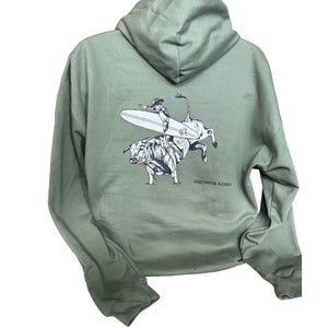 Unisex Military Green American Bull Rider Hoodie