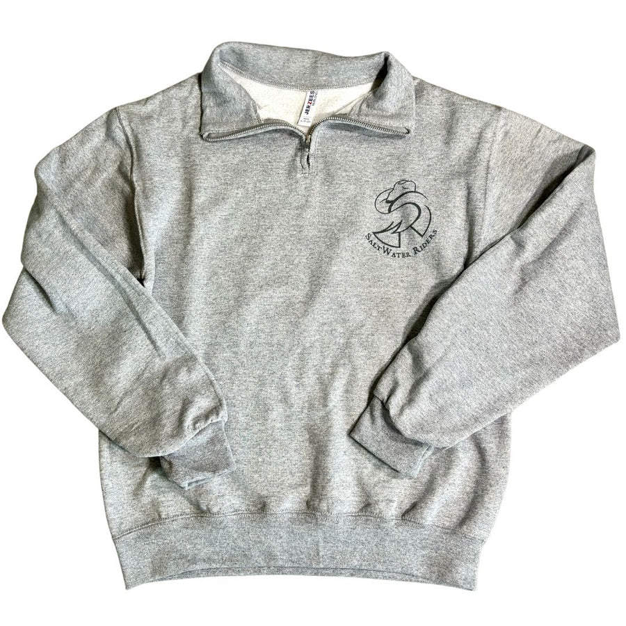 Unisex Light Grey Bronc Rider Quarter Zip