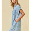 Load image into Gallery viewer, She's All That Denim T-shirt Dress
