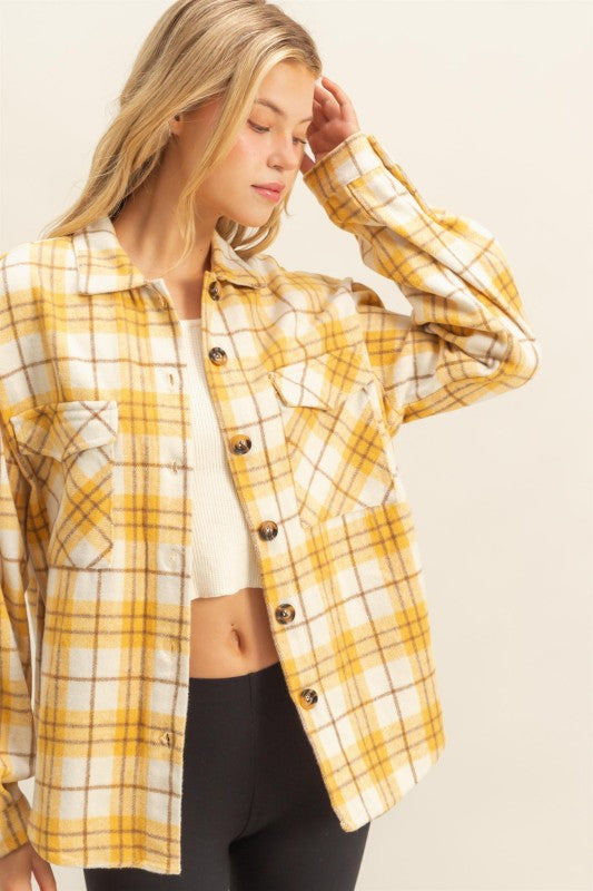 Yellow Plaid Shacket